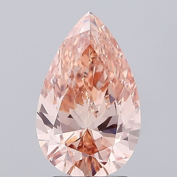 Loose Diamond - PEAR 2.52ct Fancy Pink Brown VS2: Loose Diamond - PEAR 2.52ct Fancy Pink Brown VS2 Source: This is a real non-mined Diamond that has been grown in a lab Shape: PEAR Carats: 2.52 Color: Fancy Pink Brown Certification: IGI Video: