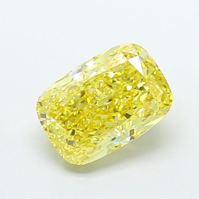 Loose Diamond - CUSHION MODIFIED 5.1ct Fancy Vivid Yellow VS2: Loose Diamond - CUSHION MODIFIED 5.1ct Fancy Vivid Yellow VS2 Source: This is a real non-mined Diamond that has been grown in a lab Shape: CUSHION MODIFIED Carats: 5.1 Color: Fancy Vivid Yellow