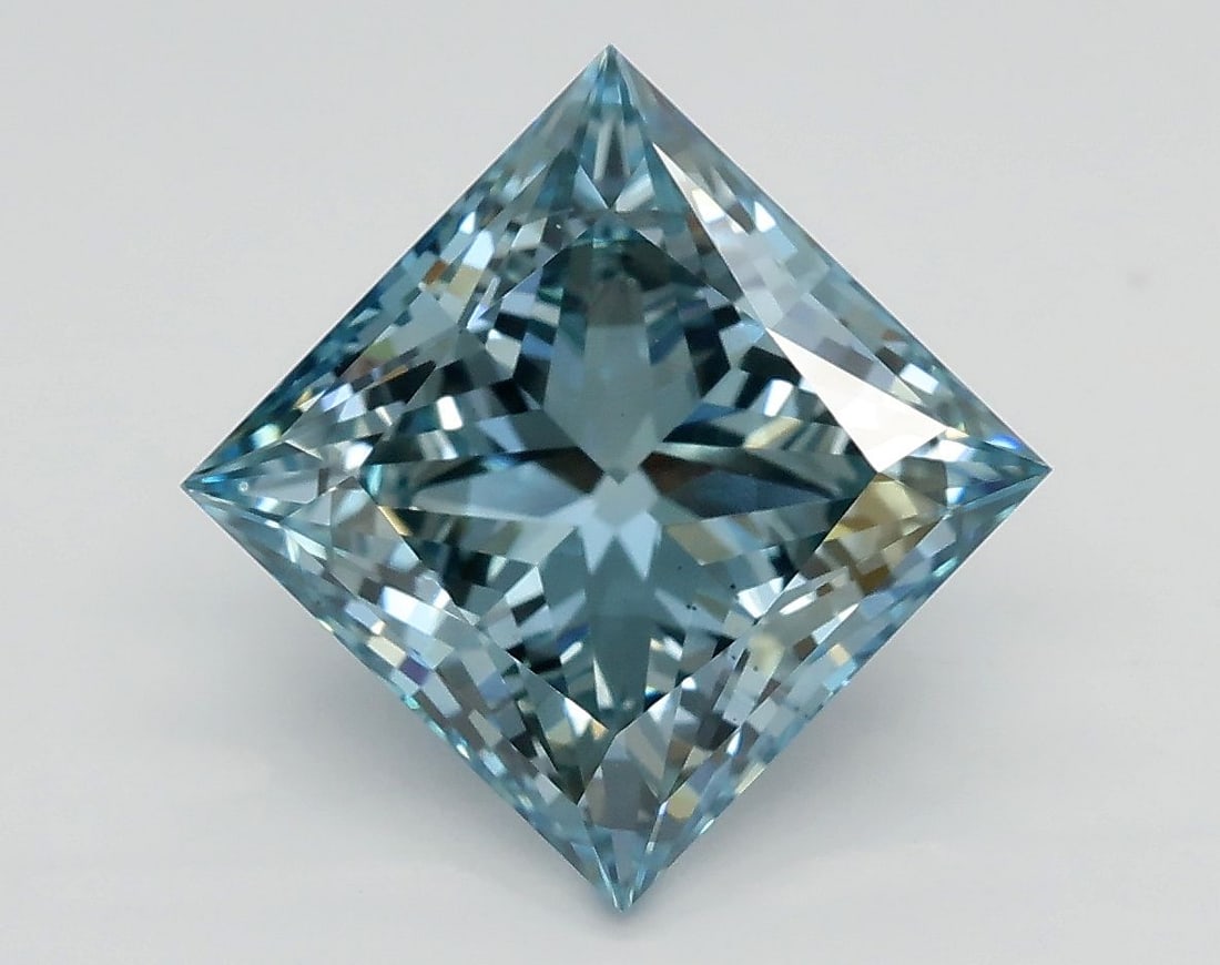 Loose Diamond - PRINCESS 3.22ct Fancy Intense Greenish Blue SI2: Loose Diamond - PRINCESS 3.22ct Fancy Intense Greenish Blue SI2 Source: This is a real non-mined Diamond that has been grown in a lab Shape: PRINCESS Carats: 3.22 Color: Fancy Intense Greenish Blue Ce