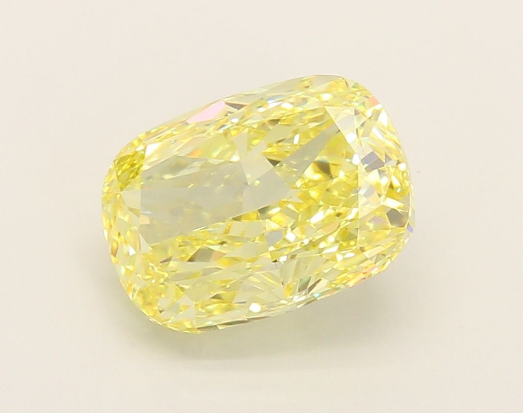 Loose Diamond - CUSHION MODIFIED 3.51ct Fancy Intense Yellow VVS2: Loose Diamond - CUSHION MODIFIED 3.51ct Fancy Intense Yellow VVS2 Source: This is a real non-mined Diamond that has been grown in a lab Shape: CUSHION MODIFIED Carats: 3.51 Color: Fancy Intense Yellow