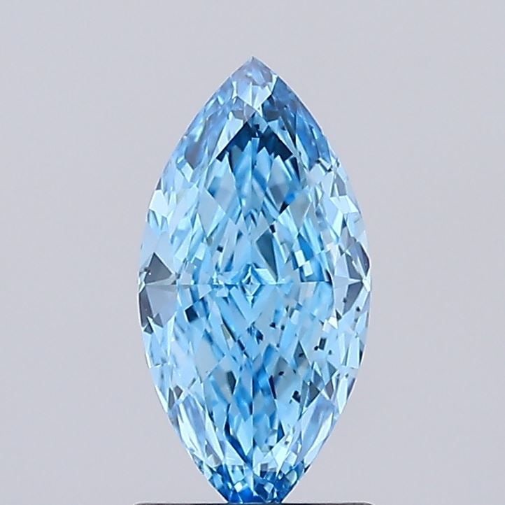Loose Diamond - MARQUISE 1.07ct Fancy Intense Blue VS2: Loose Diamond - MARQUISE 1.07ct Fancy Intense Blue VS2 Source: This is a real non-mined Diamond that has been grown in a lab Shape: MARQUISE Carats: 1.07 Color: Fancy Intense Blue Certification: NONE