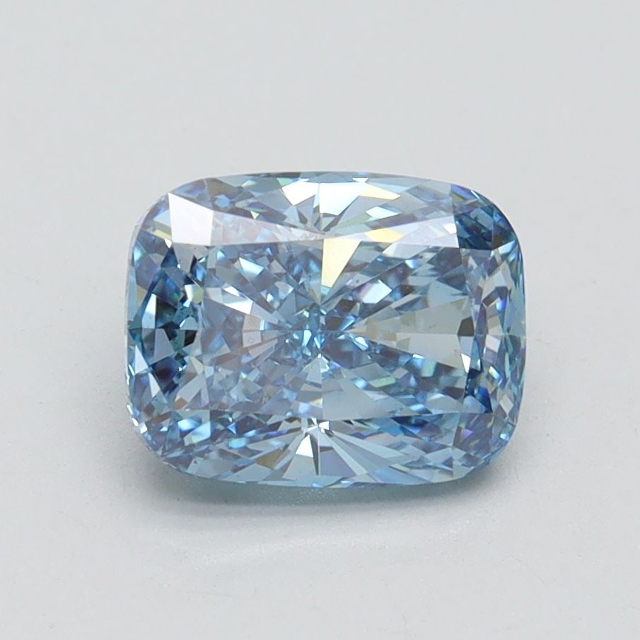 Loose Diamond - CUSHION BRILLIANT 1.61ct Fancy Vivid Blue VS1: Loose Diamond - CUSHION BRILLIANT 1.61ct Fancy Vivid Blue VS1 Source: This is a real non-mined Diamond that has been grown in a lab Shape: CUSHION BRILLIANT Carats: 1.61 Color: Fancy Vivid Blue Certif