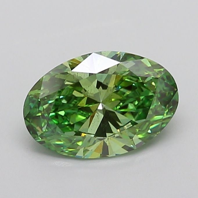 Loose Diamond - OVAL 2.01ct Fancy Vivid Green SI1: Loose Diamond - OVAL 2.01ct Fancy Vivid Green SI1 Source: This is a real non-mined Diamond that has been grown in a lab Shape: OVAL Carats: 2.01 Color: Fancy Vivid Green Certification: IGI Additional