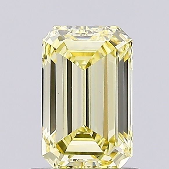 Loose Diamond - EMERALD 1.0ct Fancy Intense Yellow VS1: Loose Diamond - EMERALD 1.0ct Fancy Intense Yellow VS1 Source: This is a real non-mined Diamond that has been grown in a lab Shape: EMERALD Carats: 1.0 Color: Fancy Intense Yellow Certification: NONE