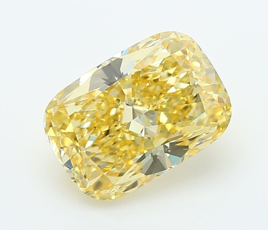 Loose Diamond - CUSHION MODIFIED 3.05ct Fancy Vivid Yellow VS1: Loose Diamond - CUSHION MODIFIED 3.05ct Fancy Vivid Yellow VS1 Source: This is a real non-mined Diamond that has been grown in a lab Shape: CUSHION MODIFIED Carats: 3.05 Color: Fancy Vivid Yellow Cert