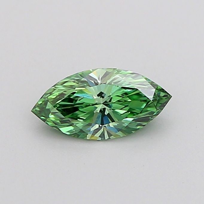Loose Diamond - MARQUISE 0.39ct Fancy Vivid Green VS1: Loose Diamond - MARQUISE 0.39ct Fancy Vivid Green VS1 Source: This is a real non-mined Diamond that has been grown in a lab Shape: MARQUISE Carats: 0.39 Color: Fancy Vivid Green Certification: IGI Vid
