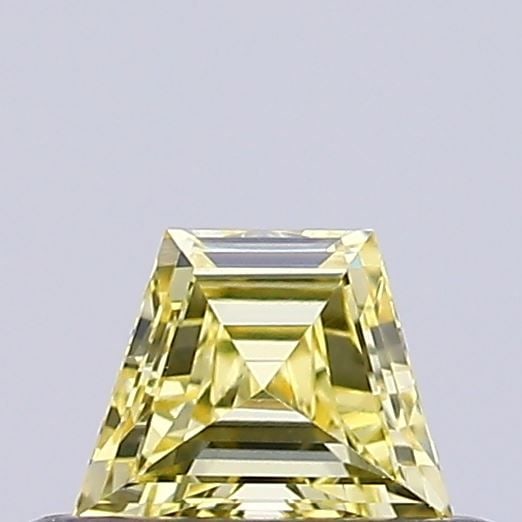 Loose Diamond - TRAPEZOID 0.23ct Fancy Intense Yellow VVS2: Loose Diamond - TRAPEZOID 0.23ct Fancy Intense Yellow VVS2 Source: This is a real non-mined Diamond that has been grown in a lab Shape: TRAPEZOID Carats: 0.23 Color: Fancy Intense Yellow