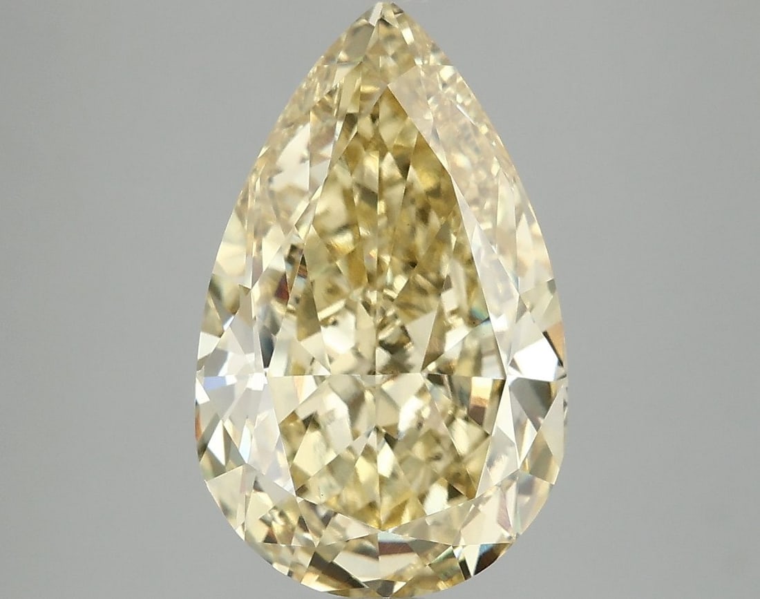 Loose Diamond - PEAR 5.03ct Fancy Intense Yellow VS1: Loose Diamond - PEAR 5.03ct Fancy Intense Yellow VS1 Source: This is a real non-mined Diamond that has been grown in a lab Shape: PEAR Carats: 5.03 Color: Fancy Intense Yellow Certification: IGI Video