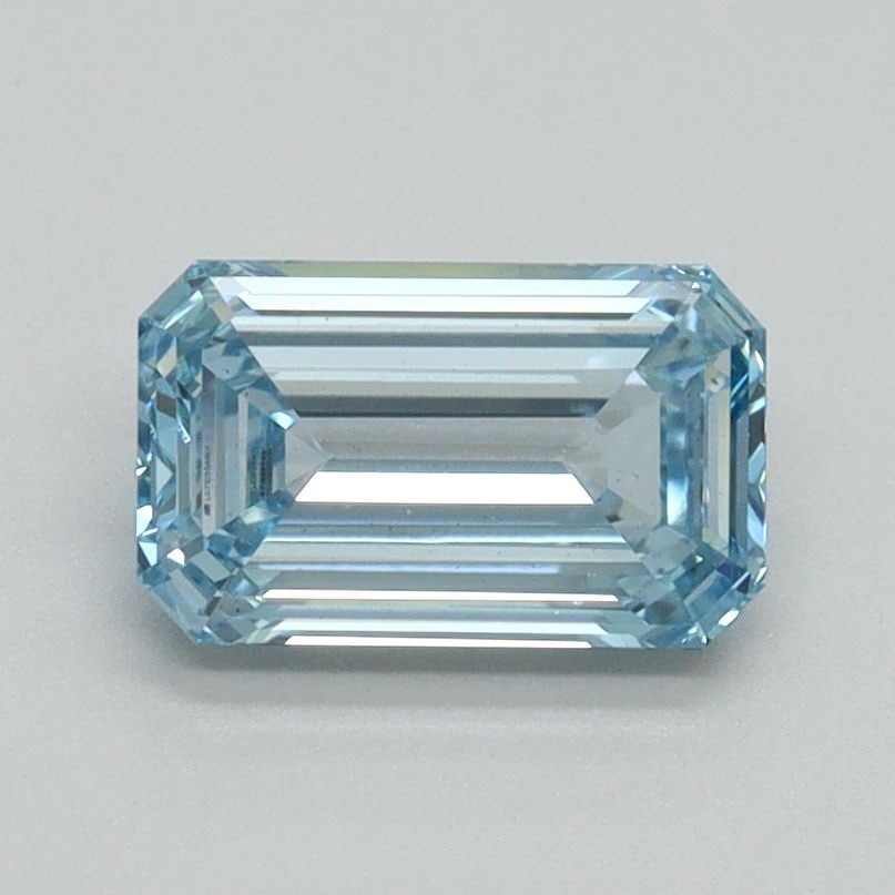 Loose Diamond - EMERALD 1.06ct Fancy Vivid Blue VS1: Loose Diamond - EMERALD 1.06ct Fancy Vivid Blue VS1 Source: This is a real non-mined Diamond that has been grown in a lab Shape: EMERALD Carats: 1.06 Color: Fancy Vivid Blue Certification: IGI Video:
