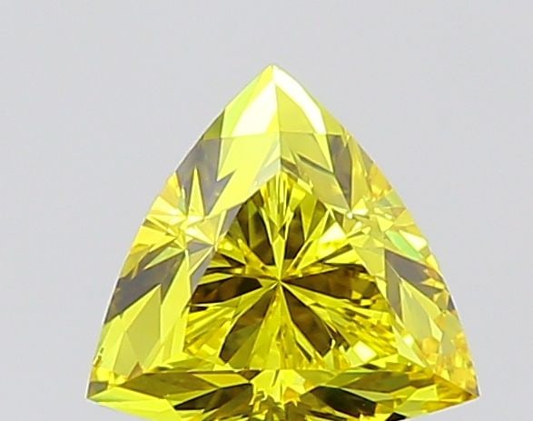 Loose Diamond - TRIANGULAR 1.14ct Fancy Vivid Yellow VS1: Loose Diamond - TRIANGULAR 1.14ct Fancy Vivid Yellow VS1 Source: This is a real non-mined Diamond that has been grown in a lab Shape: TRIANGULAR Carats: 1.14 Color: Fancy Vivid Yellow Certification: I