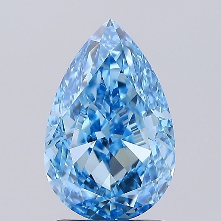 Loose Diamond - PEAR 2.36ct Fancy Vivid Blue VS1: Loose Diamond - PEAR 2.36ct Fancy Vivid Blue VS1 Source: This is a real non-mined Diamond that has been grown in a lab Shape: PEAR Carats: 2.36 Color: Fancy Vivid Blue Certification: IGI Video: