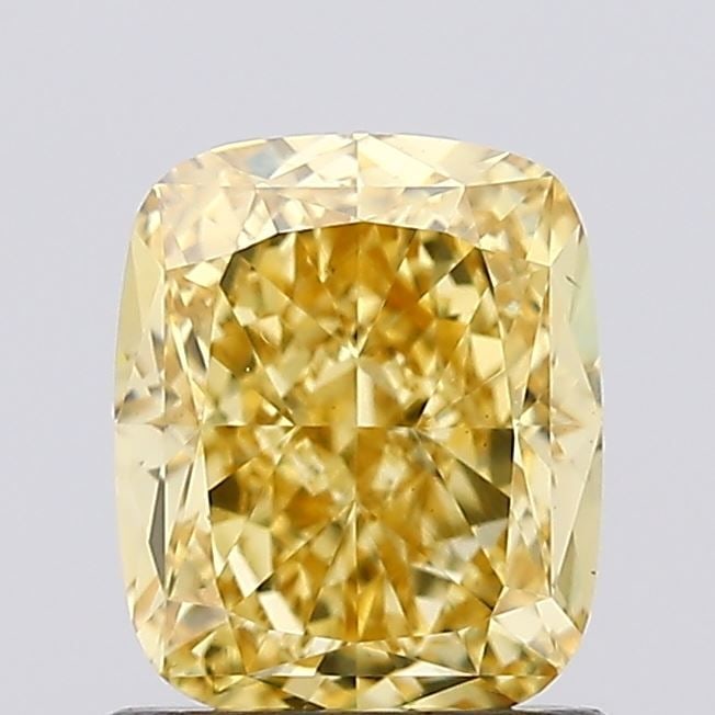 Loose Diamond - CUSHION MODIFIED 1.13ct Fancy Intense Yellow VS1: Loose Diamond - CUSHION MODIFIED 1.13ct Fancy Intense Yellow VS1 Source: This is a real non-mined Diamond that has been grown in a lab Shape: CUSHION MODIFIED Carats: 1.13 Color: Fancy Intense Yellow