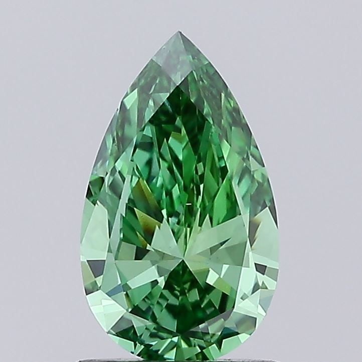 Loose Diamond - PEAR 1.0ct Fancy Vivid Green VS1: Loose Diamond - PEAR 1.0ct Fancy Vivid Green VS1 Source: This is a real non-mined Diamond that has been grown in a lab Shape: PEAR Carats: 1.0 Color: Fancy Vivid Green Certification: IGI Video: