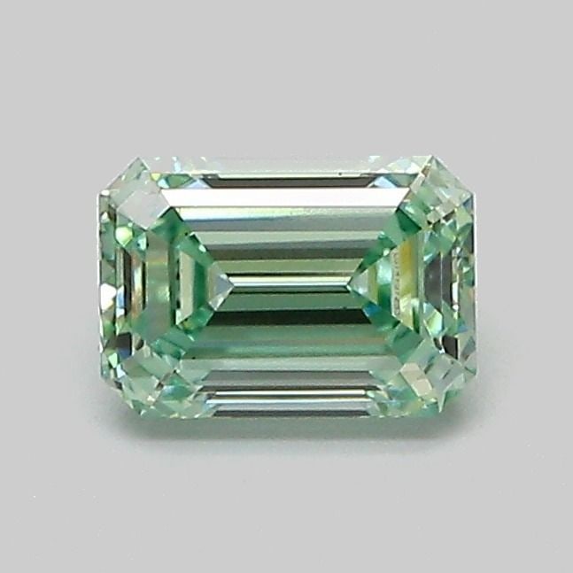 Loose Diamond - EMERALD 0.74ct Fancy Vivid Green VS1: Loose Diamond - EMERALD 0.74ct Fancy Vivid Green VS1 Source: This is a real non-mined Diamond that has been grown in a lab Shape: EMERALD Carats: 0.74 Color: Fancy Vivid Green Certification: IGI Video