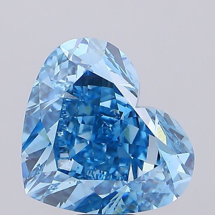 Loose Diamond - HEART 15.16ct Fancy Vivid Blue SI1: Loose Diamond - HEART 15.16ct Fancy Vivid Blue SI1 Source: This is a real non-mined Diamond that has been grown in a lab Shape: HEART Carats: 15.16 Color: Fancy Vivid Blue Certification: IGI Video:
