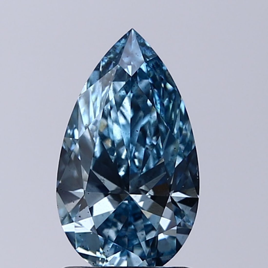 Loose Diamond - PEAR 1.32ct Fancy Intense Green Blue SI1: Loose Diamond - PEAR 1.32ct Fancy Intense Green Blue SI1 Source: This is a real non-mined Diamond that has been grown in a lab Shape: PEAR Carats: 1.32 Color: Fancy Intense Green Blue Certification: I