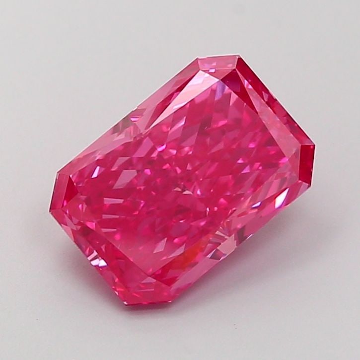 Loose Diamond - RADIANT 2.92ct Fancy Vivid Pink VS1: Loose Diamond - RADIANT 2.92ct Fancy Vivid Pink VS1 Source: This is a real non-mined Diamond that has been grown in a lab Shape: RADIANT Carats: 2.92 Color: Fancy Vivid Pink Certification: IGI Video: