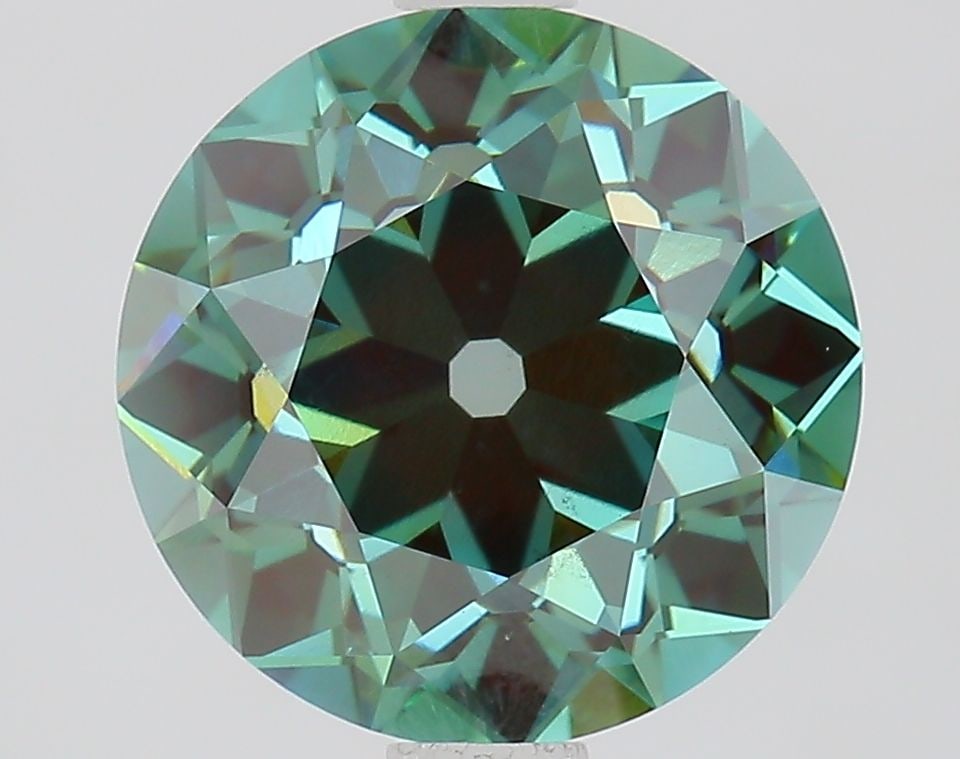 Loose Diamond - EUROPEAN CUT 2.3ct Fancy Vivid Green VS1: Loose Diamond - EUROPEAN CUT 2.3ct Fancy Vivid Green VS1 Source: This is a real non-mined Diamond that has been grown in a lab Shape: EUROPEAN CUT Carats: 2.3 Color: Fancy Vivid Green Certification: I