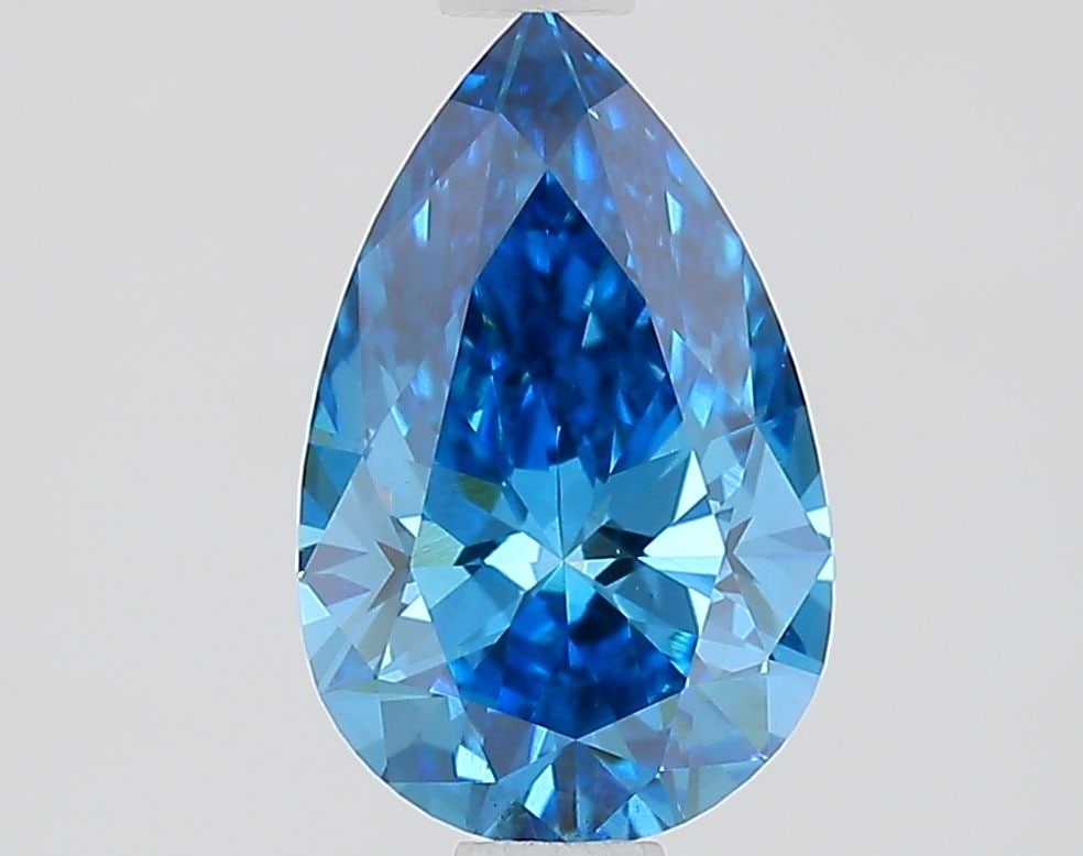 Loose Diamond - PEAR 1.02ct Fancy Vivid Blue VS1 (1 of 1)