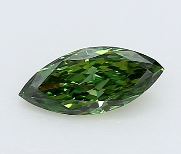 Loose Diamond - MARQUISE 0.26ct Fancy Vivid Green VVS2: Loose Diamond - MARQUISE 0.26ct Fancy Vivid Green VVS2 Source: This is a real non-mined Diamond that has been grown in a lab Shape: MARQUISE Carats: 0.26 Color: Fancy Vivid Green Certification: IGI Vi