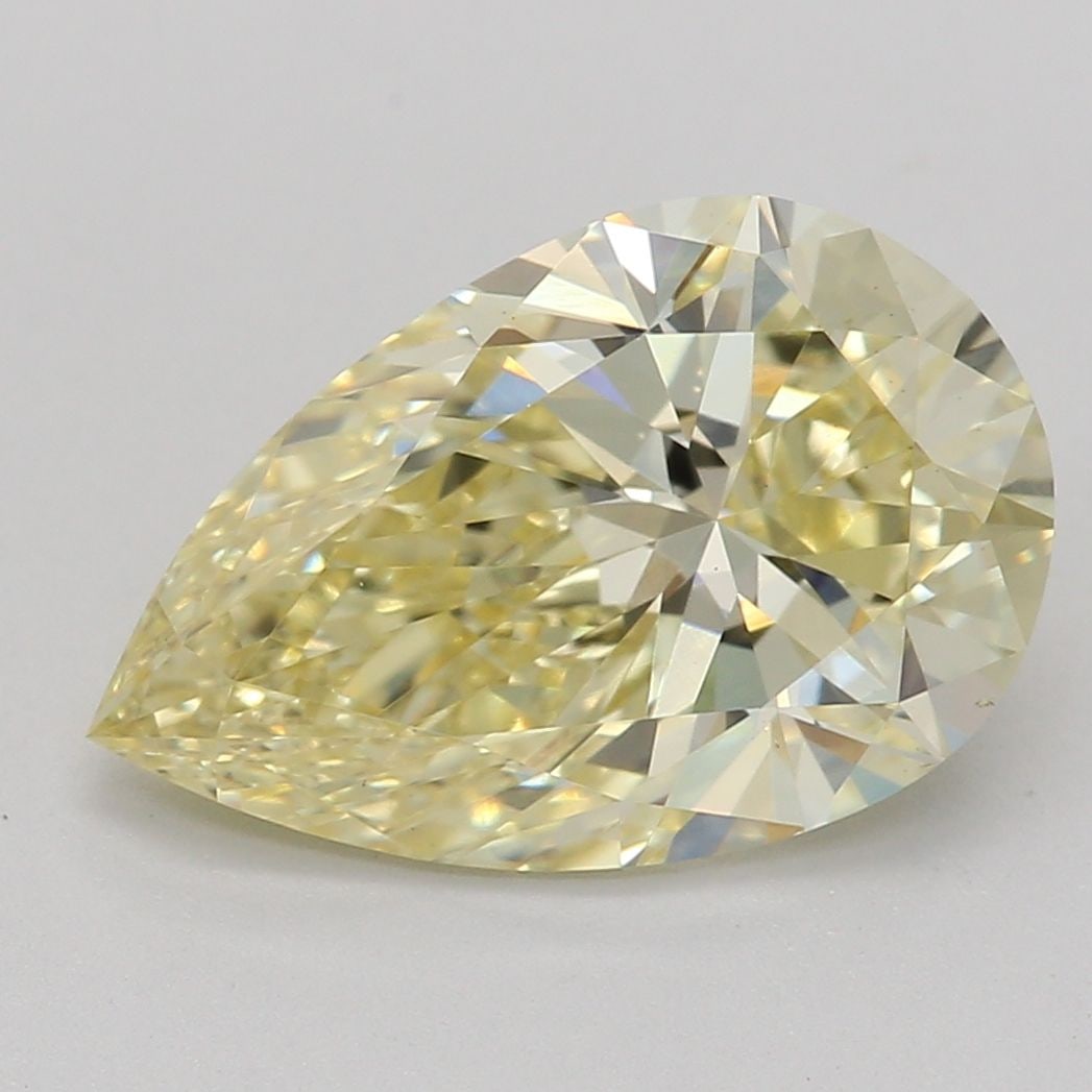 Loose Diamond - PEAR 2.0ct Fancy Yellow VS2: Loose Diamond - PEAR 2.0ct Fancy Yellow VS2 Source: This is a real non-mined Diamond that has been grown in a lab Shape: PEAR Carats: 2.0 Color: Fancy Yellow Certification: IGI Video:
