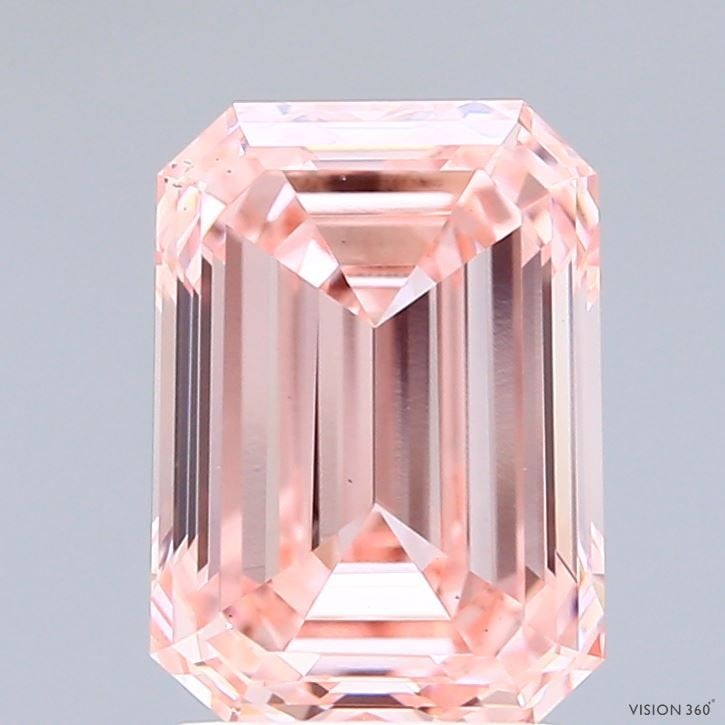 Loose Diamond - EMERALD 2.81ct Fancy Intense Pink VS2: Loose Diamond - EMERALD 2.81ct Fancy Intense Pink VS2 Source: This is a real non-mined Diamond that has been grown in a lab Shape: EMERALD Carats: 2.81 Color: Fancy Intense Pink Certification: IGI Vid