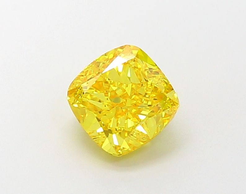 Loose Diamond - CUSHION MODIFIED 1.93ct Fancy Vivid Yellow VVS2: Loose Diamond - CUSHION MODIFIED 1.93ct Fancy Vivid Yellow VVS2 Source: This is a real non-mined Diamond that has been grown in a lab Shape: CUSHION MODIFIED Carats: 1.93 Color: Fancy Vivid Yellow Cer
