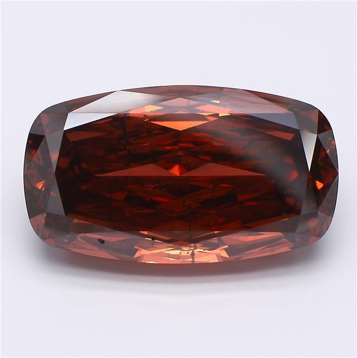Loose Diamond - CUSHION MODIFIED 25.43ct Fancy Pinkish Brown SI1: Loose Diamond - CUSHION MODIFIED 25.43ct Fancy Pinkish Brown SI1 Source: This is a real non-mined Diamond that has been grown in a lab Shape: CUSHION MODIFIED Carats: 25.43 Color: Fancy Pinkish Brown