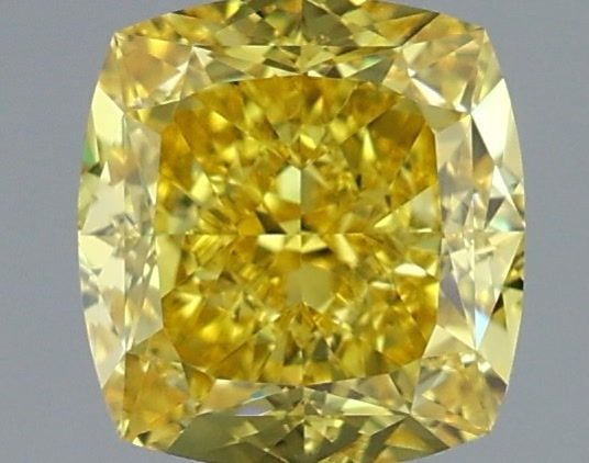 Loose Diamond - CUSHION MODIFIED 1.68ct Fancy Vivid Yellow VS1: Loose Diamond - CUSHION MODIFIED 1.68ct Fancy Vivid Yellow VS1 Source: This is a real non-mined Diamond that has been grown in a lab Shape: CUSHION MODIFIED Carats: 1.68 Color: Fancy Vivid Yellow Cert