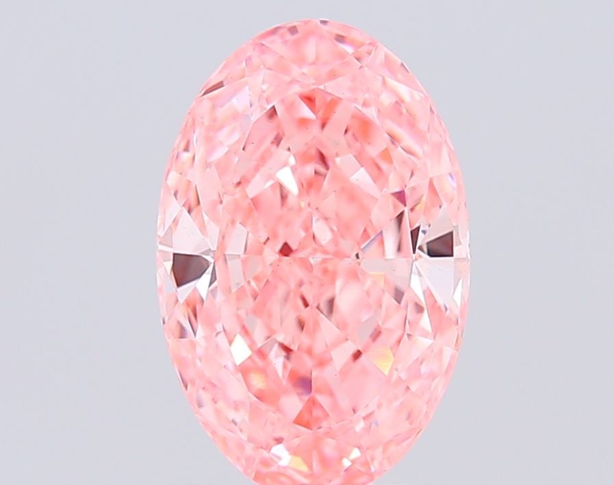 Loose Diamond - OVAL 2.59ct Fancy Vivid Pink VS1: Loose Diamond - OVAL 2.59ct Fancy Vivid Pink VS1 Source: This is a real non-mined Diamond that has been grown in a lab Shape: OVAL Carats: 2.59 Color: Fancy Vivid Pink Certification: IGI Video: