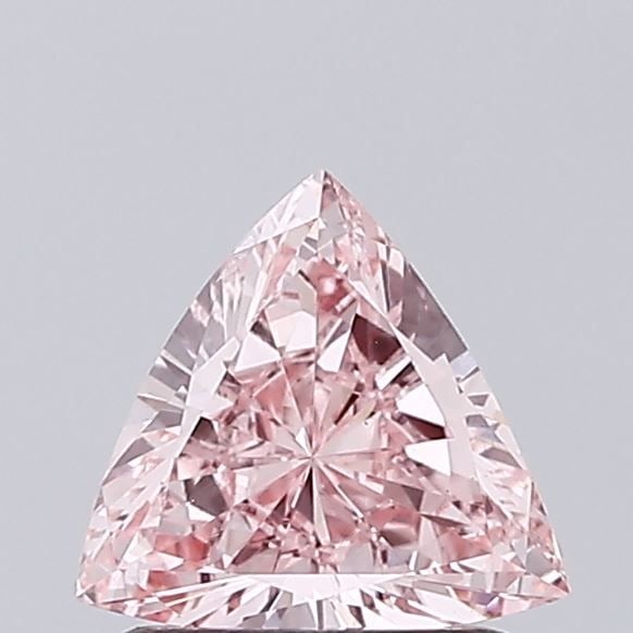 Loose Diamond - TRIANGULAR 0.67ct Fancy Intense Pink VS2: Loose Diamond - TRIANGULAR 0.67ct Fancy Intense Pink VS2 Source: This is a real non-mined Diamond that has been grown in a lab Shape: TRIANGULAR Carats: 0.67 Color: Fancy Intense Pink Certification: I