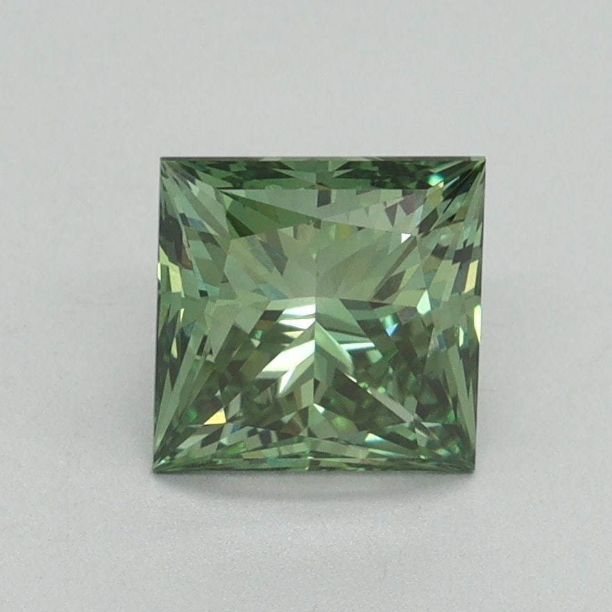 Loose Diamond - PRINCESS 1.58ct Fancy Vivid Green VS1: Loose Diamond - PRINCESS 1.58ct Fancy Vivid Green VS1 Source: This is a real non-mined Diamond that has been grown in a lab Shape: PRINCESS Carats: 1.58 Color: Fancy Vivid Green Certification: IGI Vid