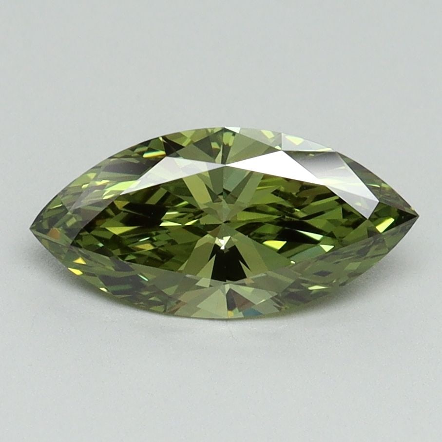 Loose Diamond - MARQUISE 1.0ct Fancy Vivid Green VS1: Loose Diamond - MARQUISE 1.0ct Fancy Vivid Green VS1 Source: This is a real non-mined Diamond that has been grown in a lab Shape: MARQUISE Carats: 1.0 Color: Fancy Vivid Green Certification: IGI Video
