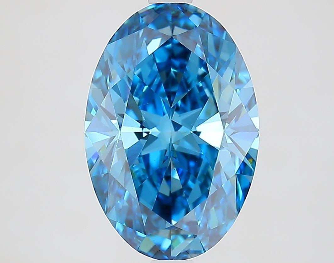 Loose Diamond - OVAL 3.3ct Fancy Vivid Blue VS1: Loose Diamond - OVAL 3.3ct Fancy Vivid Blue VS1 Source: This is a real non-mined Diamond that has been grown in a lab Shape: OVAL Carats: 3.3 Color: Fancy Vivid Blue Certification: IGI Video: