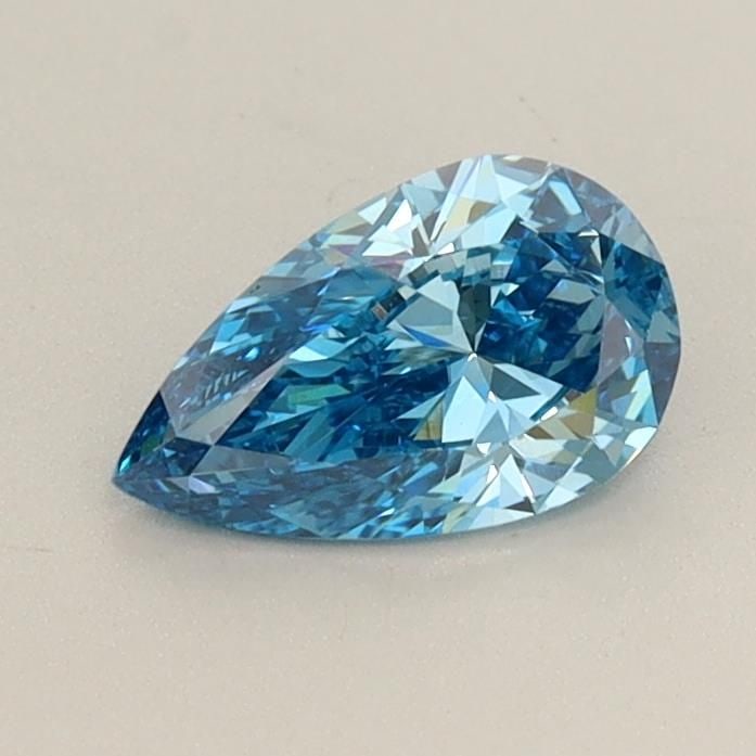 Loose Diamond - PEAR 0.61ct Fancy Vivid Blue VVS2: Loose Diamond - PEAR 0.61ct Fancy Vivid Blue VVS2 Source: This is a real non-mined Diamond that has been grown in a lab Shape: PEAR Carats: 0.61 Color: Fancy Vivid Blue Certification: IGI Video: