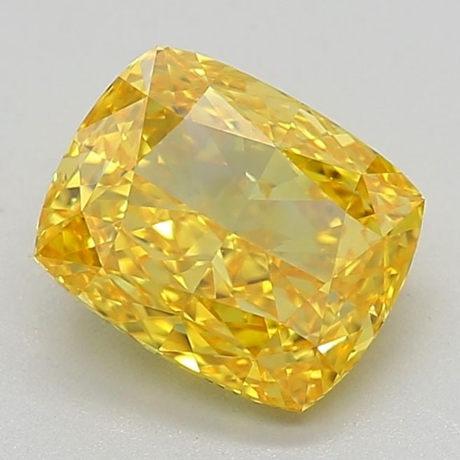 Loose Diamond - CUSHION MODIFIED 1.28ct Fancy Vivid Yellow VVS1: Loose Diamond - CUSHION MODIFIED 1.28ct Fancy Vivid Yellow VVS1 Source: This is a real non-mined Diamond that has been grown in a lab Shape: CUSHION MODIFIED Carats: 1.28 Color: Fancy Vivid Yellow Cer