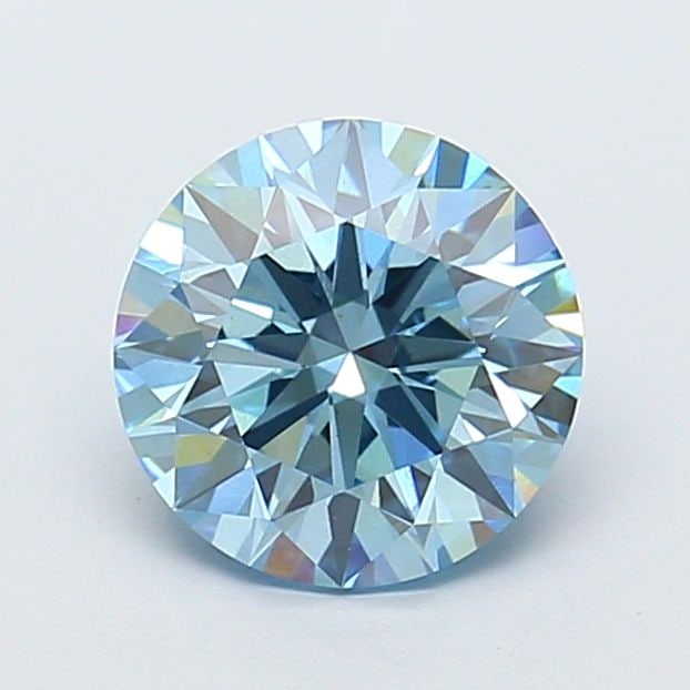 Ideal Loose Diamond - ROUND 2.07ct Fancy Vivid Blue VS1: Ideal Loose Diamond - ROUND 2.07ct Fancy Vivid Blue VS1 Source: This is a real non-mined Diamond that has been grown in a lab Shape: ROUND Carats: 2.07 Color: Fancy Vivid Blue Certification: IGI Video