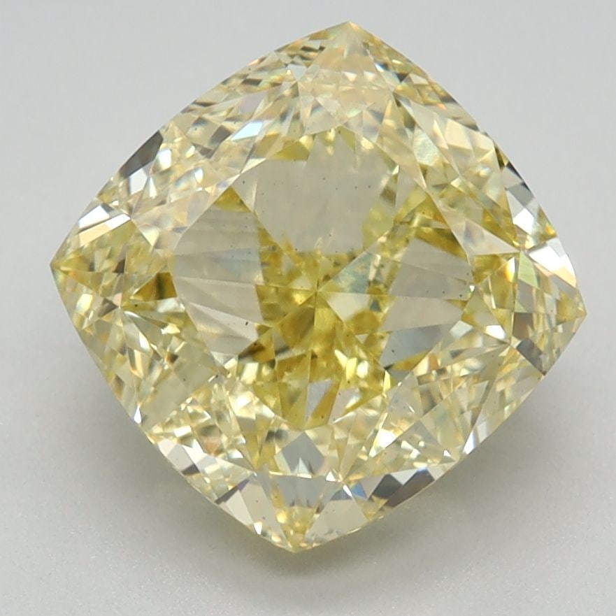 Loose Diamond - CUSHION MODIFIED 3.18ct Fancy Vivid Yellow VS2: Loose Diamond - CUSHION MODIFIED 3.18ct Fancy Vivid Yellow VS2 Source: This is a real non-mined Diamond that has been grown in a lab Shape: CUSHION MODIFIED Carats: 3.18 Color: Fancy Vivid Yellow Cert