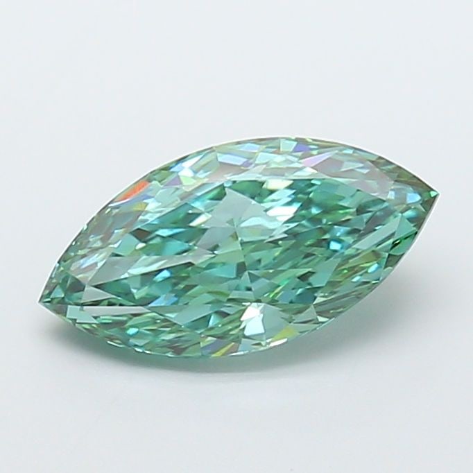 Loose Diamond - MARQUISE 4.08ct Fancy Vivid Blueish Green VS1: Loose Diamond - MARQUISE 4.08ct Fancy Vivid Blueish Green VS1 Source: This is a real non-mined Diamond that has been grown in a lab Shape: MARQUISE Carats: 4.08 Color: Fancy Vivid Blueish Green Certif