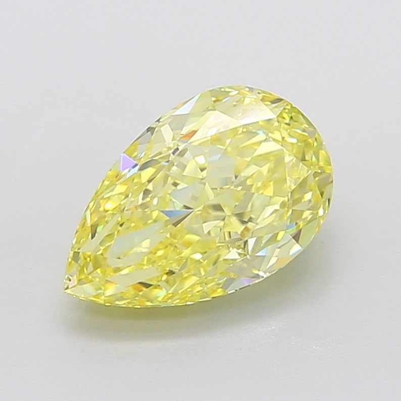 Loose Diamond - PEAR 4.6ct Fancy Intense Yellow VVS2: Loose Diamond - PEAR 4.6ct Fancy Intense Yellow VVS2 Source: This is a real non-mined Diamond that has been grown in a lab Shape: PEAR Carats: 4.6 Color: Fancy Intense Yellow Certification: IGI Video: