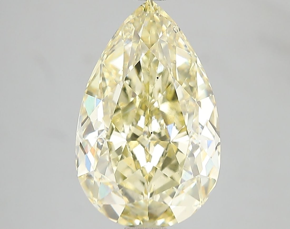 Loose Diamond - PEAR 5.1ct Fancy Intense Yellow VS2: Loose Diamond - PEAR 5.1ct Fancy Intense Yellow VS2 Source: This is a real non-mined Diamond that has been grown in a lab Shape: PEAR Carats: 5.1 Color: Fancy Intense Yellow Certification: IGI Video: