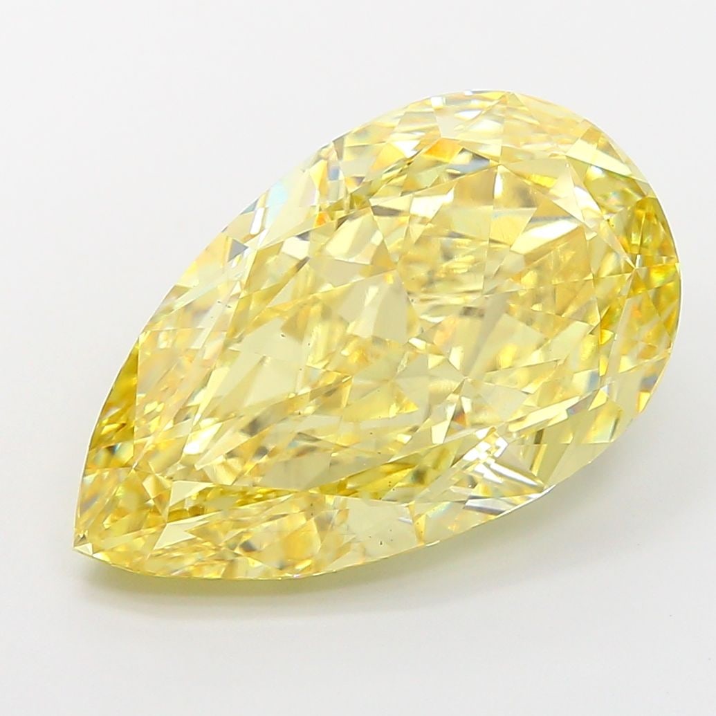 Loose Diamond - PEAR 9.99ct Fancy Intense Yellow VS1: Loose Diamond - PEAR 9.99ct Fancy Intense Yellow VS1 Source: This is a real non-mined Diamond that has been grown in a lab Shape: PEAR Carats: 9.99 Color: Fancy Intense Yellow Certification: IGI Video