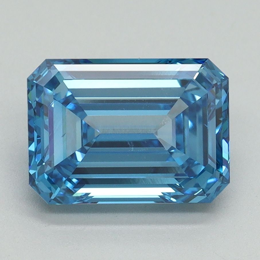 Loose Diamond - EMERALD 2.66ct Fancy Vivid Blue VS1: Loose Diamond - EMERALD 2.66ct Fancy Vivid Blue VS1 Source: This is a real non-mined Diamond that has been grown in a lab Shape: EMERALD Carats: 2.66 Color: Fancy Vivid Blue Certification: IGI