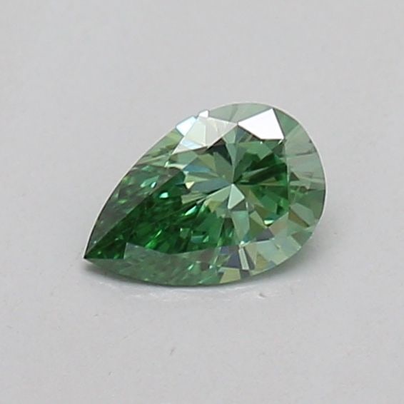 Loose Diamond - PEAR 0.15ct Fancy Vivid Green VVS2: Loose Diamond - PEAR 0.15ct Fancy Vivid Green VVS2 Source: This is a real non-mined Diamond that has been grown in a lab Shape: PEAR Carats: 0.15 Color: Fancy Vivid Green Certification: IGI Video: