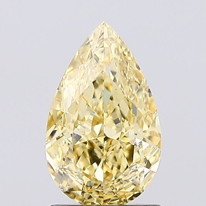 Loose Diamond - PEAR 1.22ct Fancy Intense Yellow VS1: Loose Diamond - PEAR 1.22ct Fancy Intense Yellow VS1 Source: This is a real non-mined Diamond that has been grown in a lab Shape: PEAR Carats: 1.22 Color: Fancy Intense Yellow Certification: IGI Video