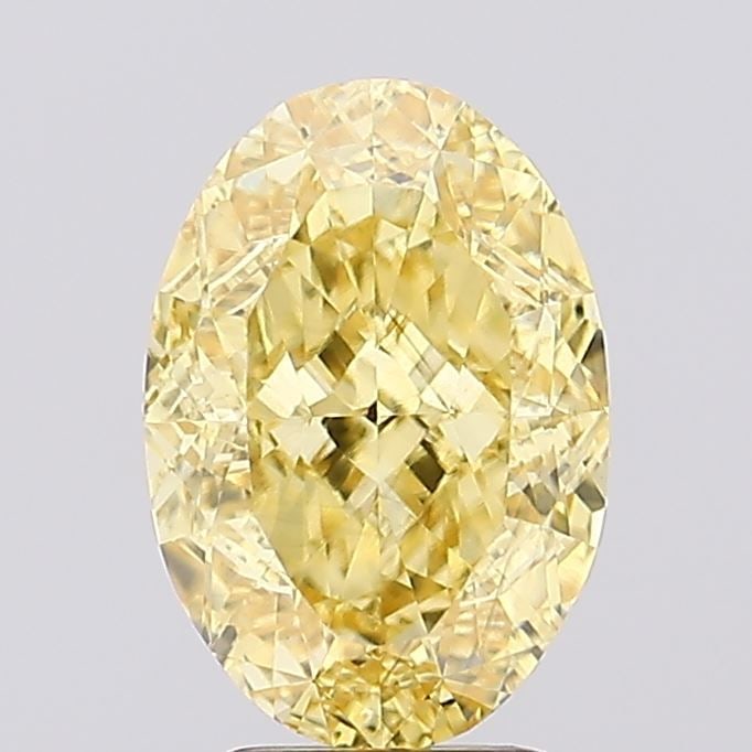 Loose Diamond - OVAL 3.03ct Fancy Intense Yellow VS2: Loose Diamond - OVAL 3.03ct Fancy Intense Yellow VS2 Source: This is a real non-mined Diamond that has been grown in a lab Shape: OVAL Carats: 3.03 Color: Fancy Intense Yellow Certification: IGI