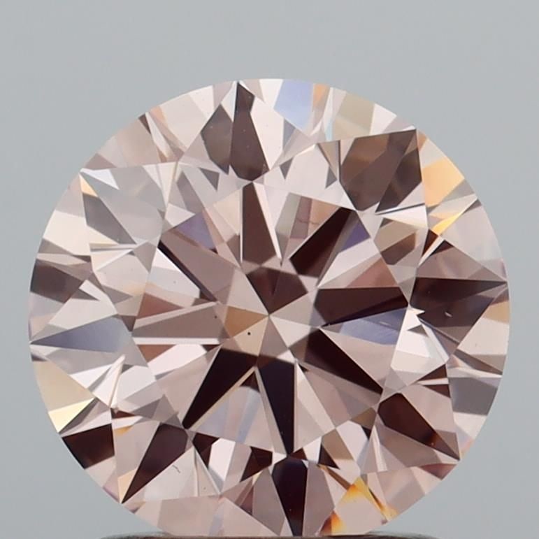 Ideal Loose Diamond - ROUND 1.51ct Fancy Light Brownish Pink VS1: Ideal Loose Diamond - ROUND 1.51ct Fancy Light Brownish Pink VS1 Source: This is a real non-mined Diamond that has been grown in a lab Shape: ROUND Carats: 1.51 Color: Fancy Light Brownish Pink Certif