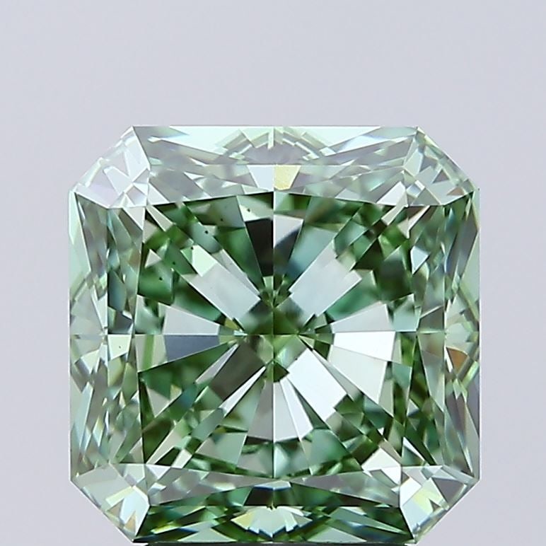 Loose Diamond - SQUARE RADIANT 4.01ct Fancy Vivid Green VS1: Loose Diamond - SQUARE RADIANT 4.01ct Fancy Vivid Green VS1 Source: This is a real non-mined Diamond that has been grown in a lab Shape: SQUARE RADIANT Carats: 4.01 Color: Fancy Vivid Green Certificat