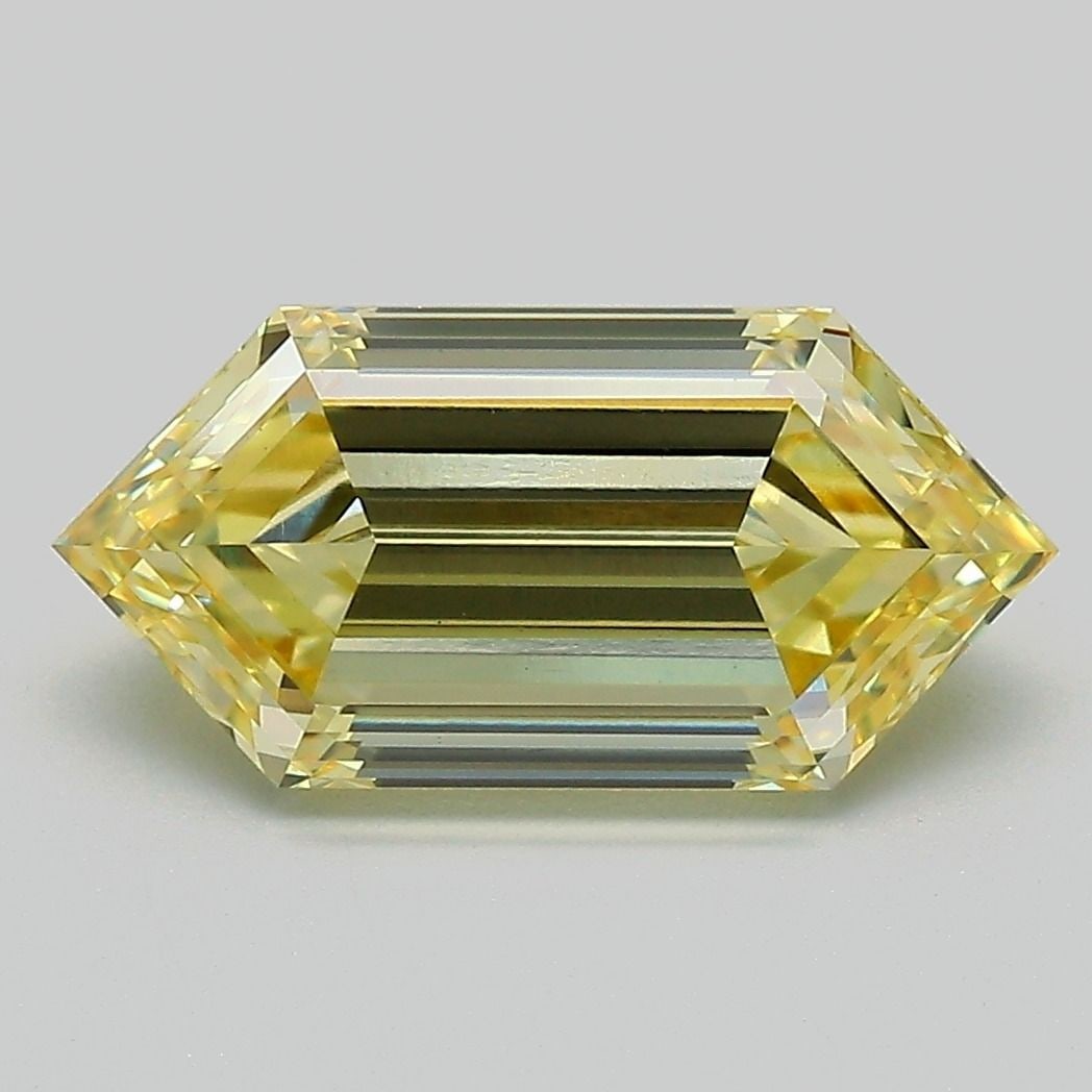Loose Diamond - HEXAGONAL 3.11ct Fancy Yellow VS1: Loose Diamond - HEXAGONAL 3.11ct Fancy Yellow VS1 Source: This is a real non-mined Diamond that has been grown in a lab Shape: HEXAGONAL Carats: 3.11 Color: Fancy Yellow Certification: IGI Video: