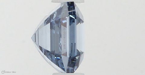 Loose Diamond - SQUARE EMERALD 0.7ct Fancy Vivid Blue VVS2 (1 of 1)